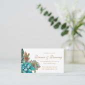 Succulente Waterverf ontvangst Informatiekaartje (Staand voorkant)