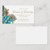 Succulente Waterverf ontvangst Informatiekaartje (Voorkant / Achterkant)