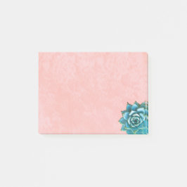 Succulente Waterverf op Blush Pink Lace Post-it® Notes