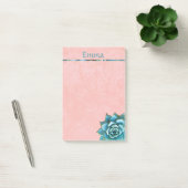 Succulente Waterverf op Blush Pink Lace Post-it® Notes (Kantoor)