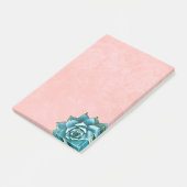 Succulente Waterverf op Blush Pink Lace Post-it® Notes (Schuin)