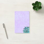 Succulente Waterverf op lavenderkant Post-it® Notes (Kantoor)