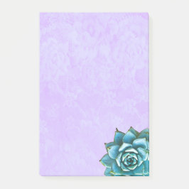 Succulente Waterverf op lavenderkant Post-it® Notes