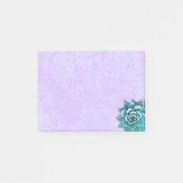 Succulente Waterverf op lavenderkant Post-it® Notes