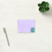 Succulente Waterverf op lavenderkant Post-it® Notes (Kantoor)