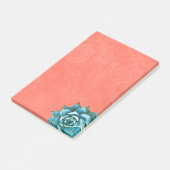 Succulente Waterverf op Oranje kant Post-it® Notes (Schuin)