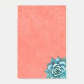 Succulente Waterverf op Oranje kant Post-it® Notes (Voorkant)