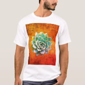Succulente Waterverf op Oranje roest T-shirt (Voorkant)