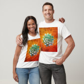 Succulente Waterverf op Oranje roest T-shirt (Unisex)