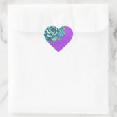 Succulente Waterverf Paarse kant Hart Sticker (Tas)