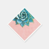 Succulente Waterverf Roze kant Servetten (Hoek)