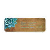 Succulente Waterverf Rustic Brown Etiket (Voorkant)