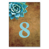 Succulente Waterverf Rustic Brown Kaart (Achterkant)