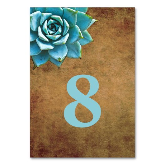 Succulente Waterverf Rustic Brown Kaart (Voorkant)