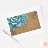 Succulente Waterverf Rustic Brown Rechthoekige Sticker (Envelop)