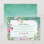 Succulente waterverf Wedding Info cards Informatiekaartje (Voorkant / Achterkant)