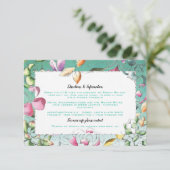 Succulente waterverf Wedding Info cards Informatiekaartje (Staand voorkant)