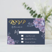 Succulente waterverf Wedding-reactiekaarten RSVP Kaartje (Staand voorkant)