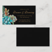 Succulente Waterverf, zwart Receptie Informatiekaartje (Voorkant / Achterkant)