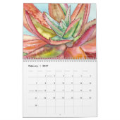 Succulente Waterverven 12-maanden #4 Kalender (Feb 2027)