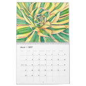 Succulente Waterverven 12-maanden #4 Kalender (Mar 2027)