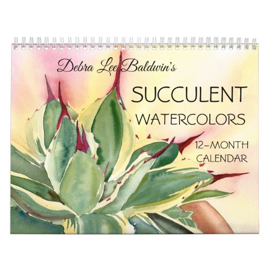 Succulente Waterverven 12 maanden Kalender (Hoes)
