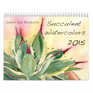 Succulente Waterverven 2015 van Debra Lee Baldwin Kalender