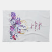 Succulente Waterverven Happy Moederdag Kitchen Theedoek (Horizontaal)