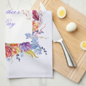 Succulente Waterverven Happy Moederdag Theedoek (Quarter Fold)