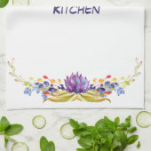 Succulente Waterverven Mammiekeuken Theedoek (Gevouwen)