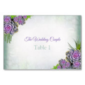 Succulente Zee Groene, Violet Table kaarten (Voorkant)