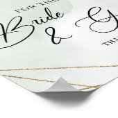 Succulenten advies voor de bruid en bruidegom bord poster (Hoek)