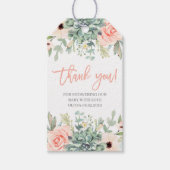 Succulenten baby shower meisje cadeaulabel (Voorkant)