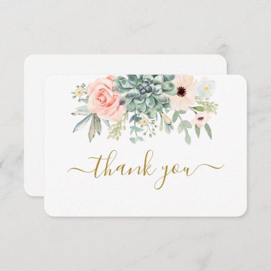 Succulenten bedankkaart (Voorkant / Achterkant)