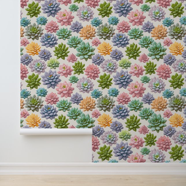 Succulenten Behang (Applicatie)