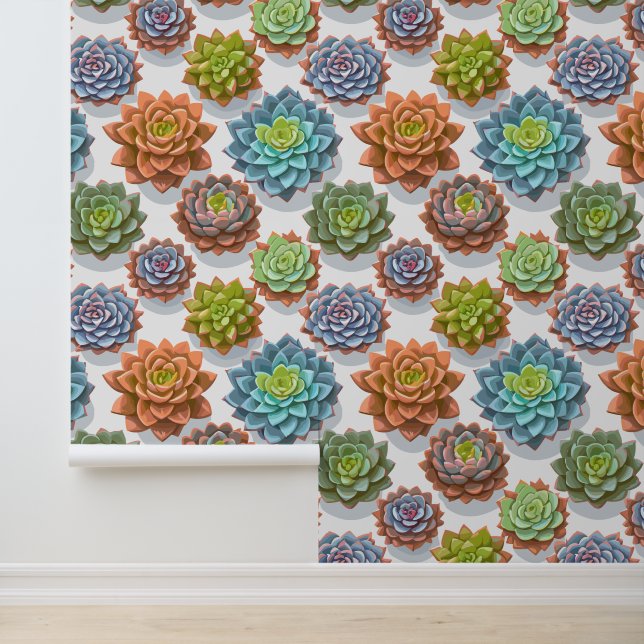 Succulenten Behang (Applicatie)