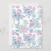 Succulenten Bloem & Gouden Huwelijksjubileum Feest Kaart (Achterkant)