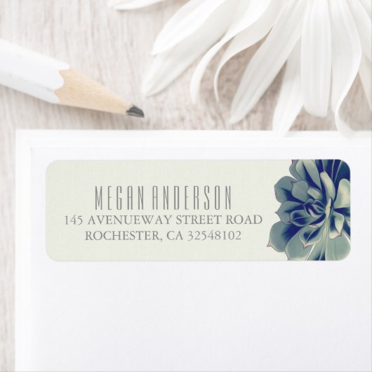 Succulenten Bloem Romantische Bruiloft Etiket (Insitu)