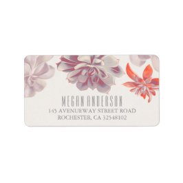 Succulenten Bloemen Elegante Bruiloft Etiket