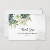 Succulenten, bloemen en groen Bruidsmeisjesfeest Bedankkaart (Voorkant)