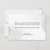 Succulenten, bloemen en groen Vrijgezellenfeest Bedankkaart (Achterkant)