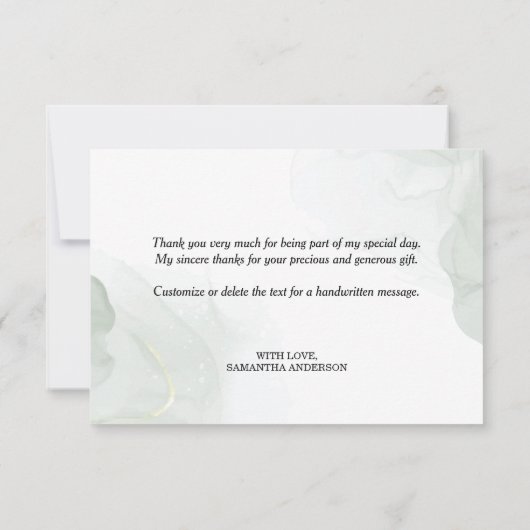 Succulenten, bloemen en groen Vrijgezellenfeest Bedankkaart (Achterkant)