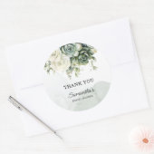 Succulenten, bloemen Vrijgezellenfeest Dank u Ronde Sticker (Envelop)