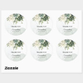 Succulenten, bloemen Vrijgezellenfeest Dank u Ronde Sticker (Vel)