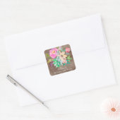 Succulenten & Bloemen Vrijgezellenfeesten Envelope Vierkante Sticker (Envelop)