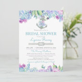 Succulenten & Bloemenanker Nautisch Vrijgezellenfe Kaart (Staand voorkant)