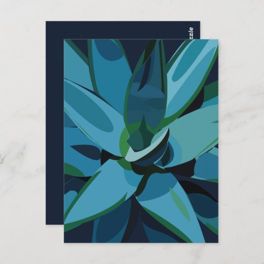 Succulenten Blue Agave Cactus Succulents Briefkaart (Voorkant / Achterkant)