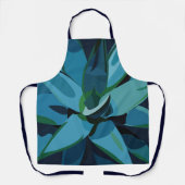 Succulenten Blue Agave Cactus Succulents Schort (Voorkant)