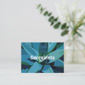 Succulenten Blue Agave Cactus Succulents Visitekaartje (Staand voorkant)