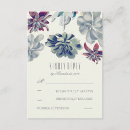 Succulenten Boeket Bruiloft RSVP Kaarten Kaartje